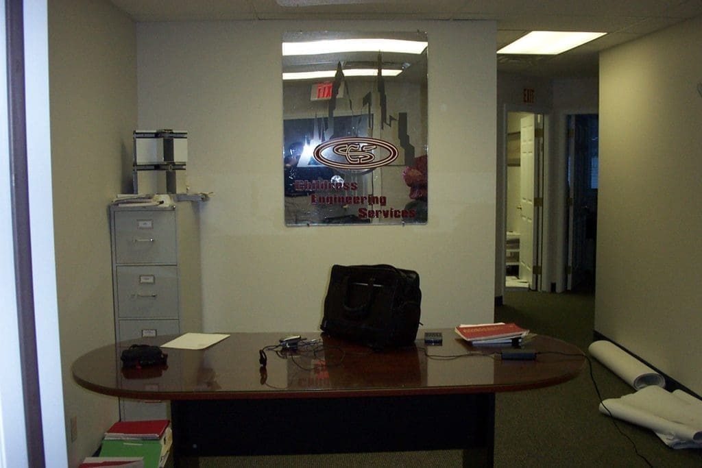 Childress Engineering's first office of Tony Childress in 1994